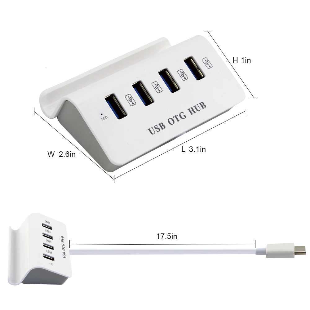 

CHYI Portable Usb-c Hub Type C To 4 Port Usb 3.0 Hab Splitter Super Speed Mini USB Adapter For Macbook Pro Computer Accessories