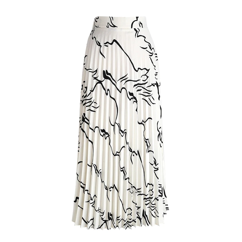 Женская плиссированная шифоновая юбка элегантная Праздничная пляжная миди с