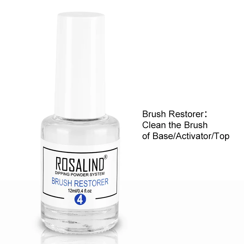 Brush Restorer ROSALIND пудра для напыления дизайна ногтей голографический лак Блестящий градиент Блестящий хромовый пигмент набор порошка хлопья для ногтей блестки - Цвет: Brush Restorer