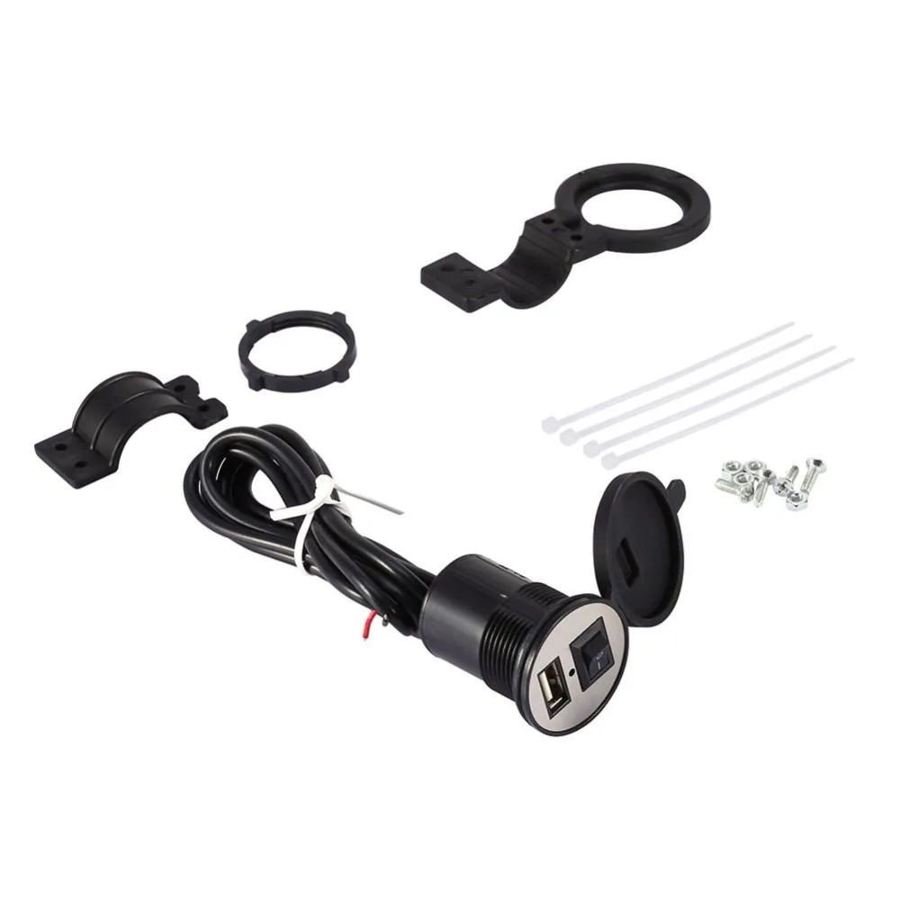 USB зарядное устройство для мотоцикла водонепроницаемый разъем 12 В черные