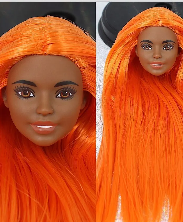 Качественная редкая Кукольная голова с длинными волосами Хороший макияж 1/6