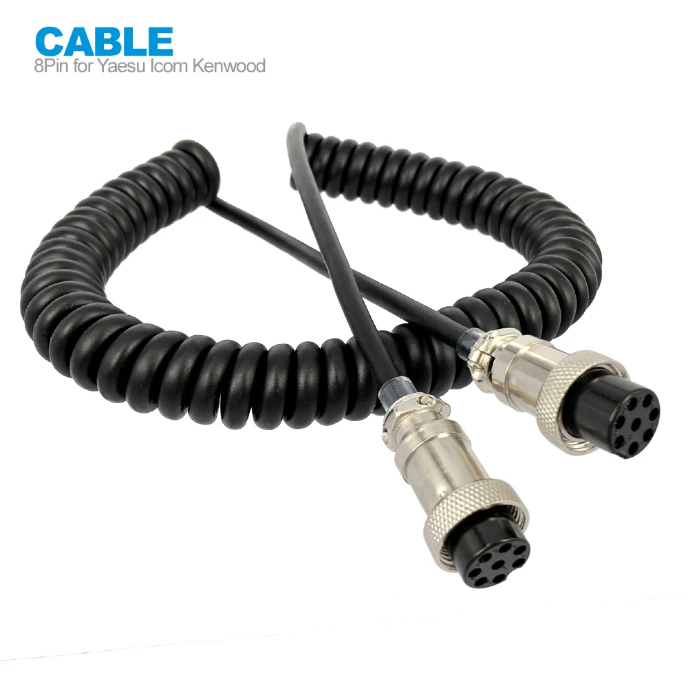8 Pin Mic Microphone Extension Cable FOR YAESU ICOM KENWOOD CB HAM Radio Walkie Talkie Accessories Female to Female