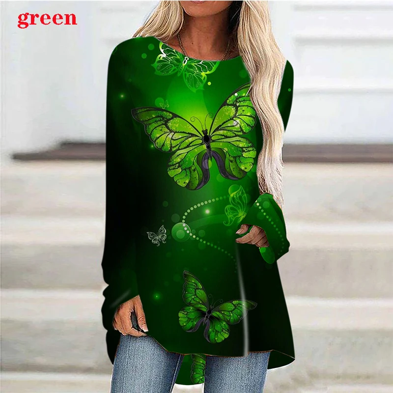 

New Women's Blouses Printed Shirt Cotton Long Sleeve Top Fashion Plus Size Xs-8Xl Long Sleeve T-Shirt Casual Loose Shirt