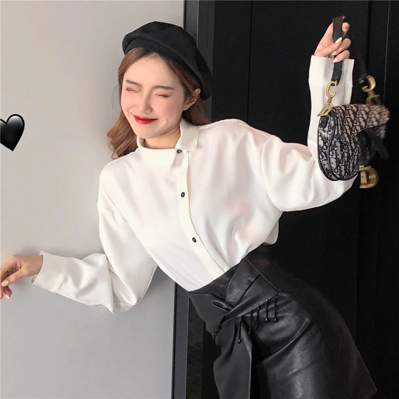 Стильная блузка женские Рабочие топы блузки размера плюс женская рубашка белая OL