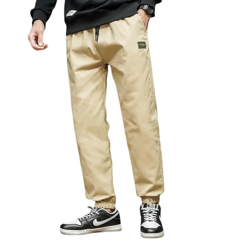 

2021 Spring and Summer New Ankle-Tied Men's Pants Simple Casual Loose Large Size Ankle Banded Pants Men's Trousers