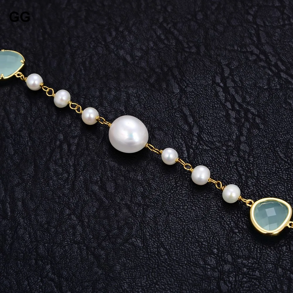 Браслет с зелеными кристаллами 8 дюймов