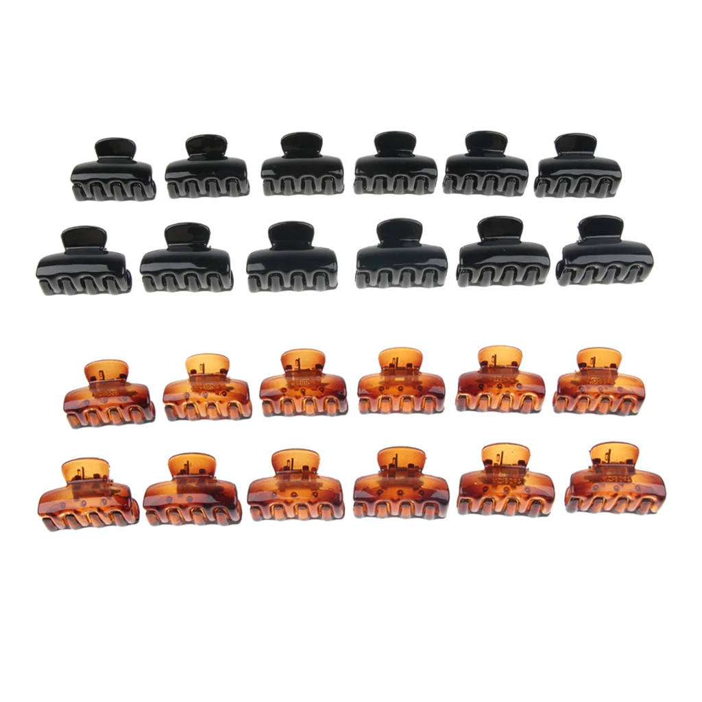 

24/pack Small Resin Hair Claws Clamps Clips Hair Grips For Women Girls