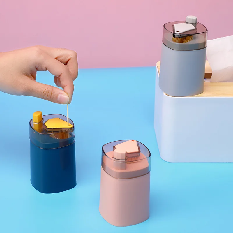 

New Style Automatic Area Type Toothpick Box Smart Toothpick Box Creative Living Room Household Plastic Toothpick Container