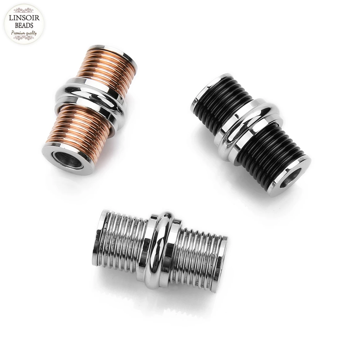 Linsoir двойной цветной резьба с магнитными застежками 5 мм из нержавеющей стали для