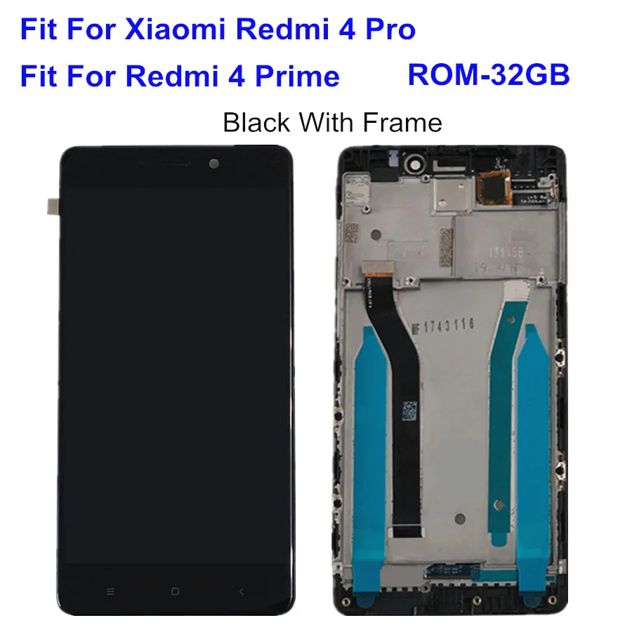 5.0“ For Xiaomi Redmi 4 Pro ROM-32G LCD Screen Display+Touch Panel Digitizer Assembly with Frame Prime Display | Мобильные