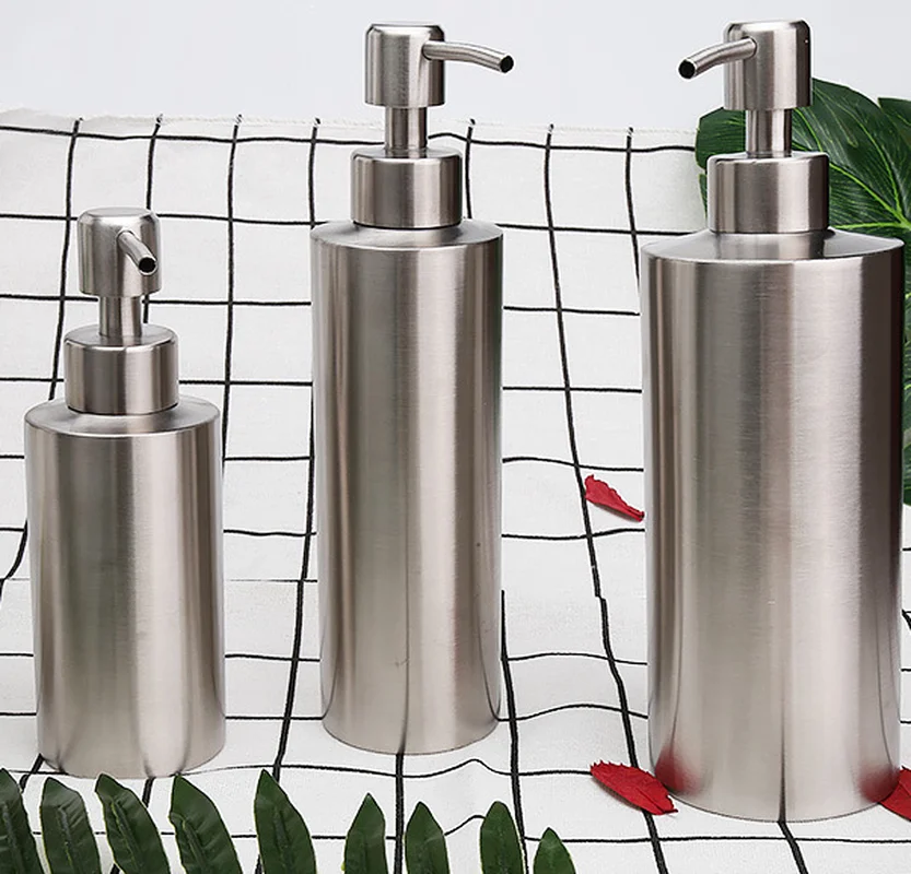 

Liquid soap dispenser bottle gel bottle 304 stainless steel Lotion Pump Hand Soap Kitchen Bathroom Dispenser 250ml/350ml/550ml