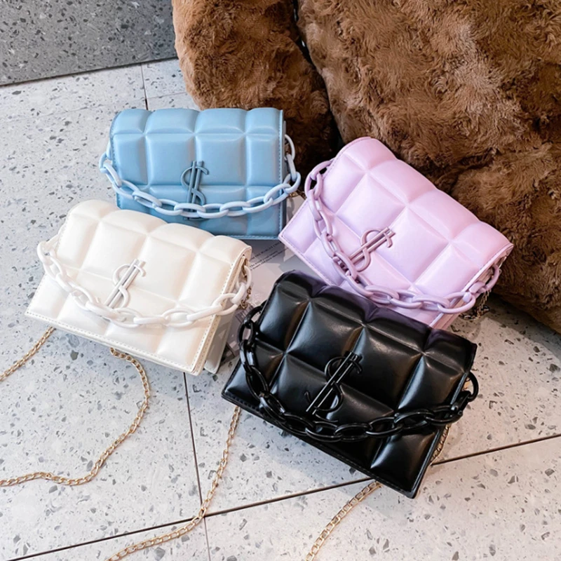 

2020 New High Quality PU Leather Flap Bags Square Crossbody Bag Women Brand Designer Handbags Lady Travel Shoulder Messenger Ba