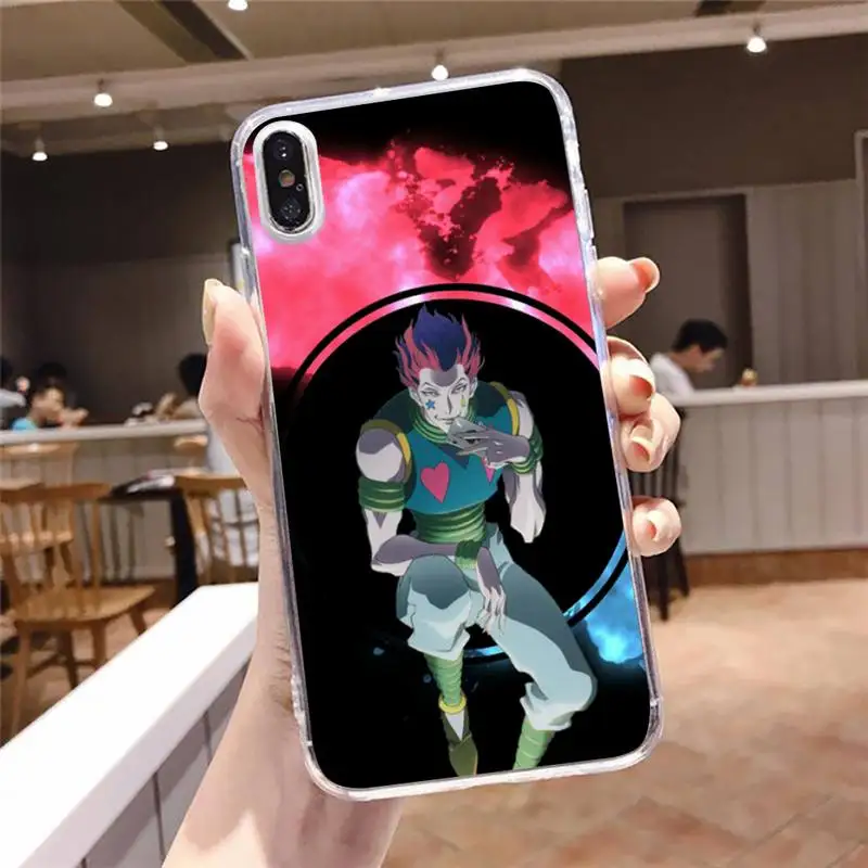 

Japan anime Hisoka Hunter x Hunter Phone Case Transparent for iPhone 6 7 8 11 12 s mini pro X XS XR MAX Plus