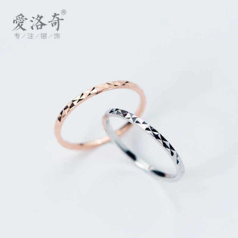

New s925 sterling silver gypsophila ring women's simple joint line ring female ring Japanese and Korean fine tail ring ring
