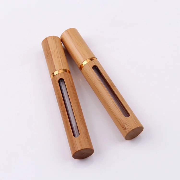 6 мл Оптовая продажа природа из бамбука и дерева блеск для губ упаковке тюбике с