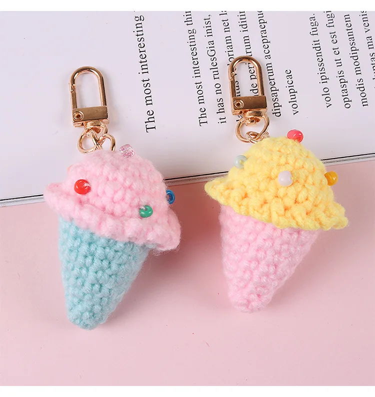 Творческий мультфильм животных брелок для ключей &quotмороженое&quot милый Единорог сладкий сумка в виде конуса