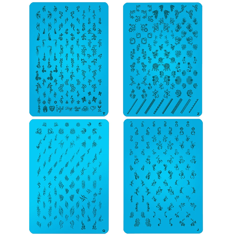 Оптовые 4 ШТ./ЛОТ НОВИНКИ Серии XL Средний Размер Штамп ногтей искусство Тиснения