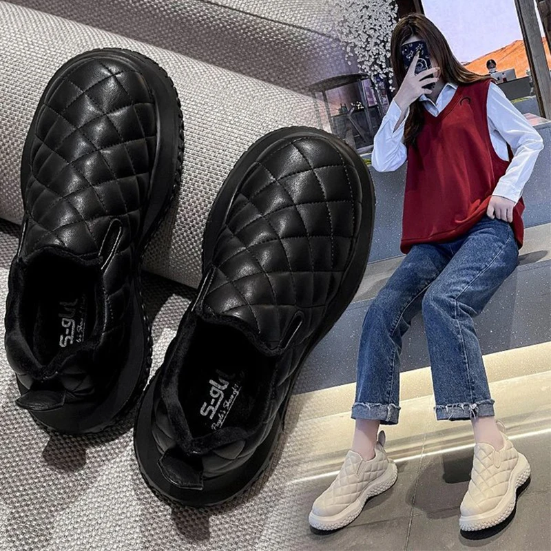 2021 New Fashion Autumn Winter Slippers Women Fluffy Warm Light Outside Slippers Non-Slip Casual Footwear Chaussure Femme