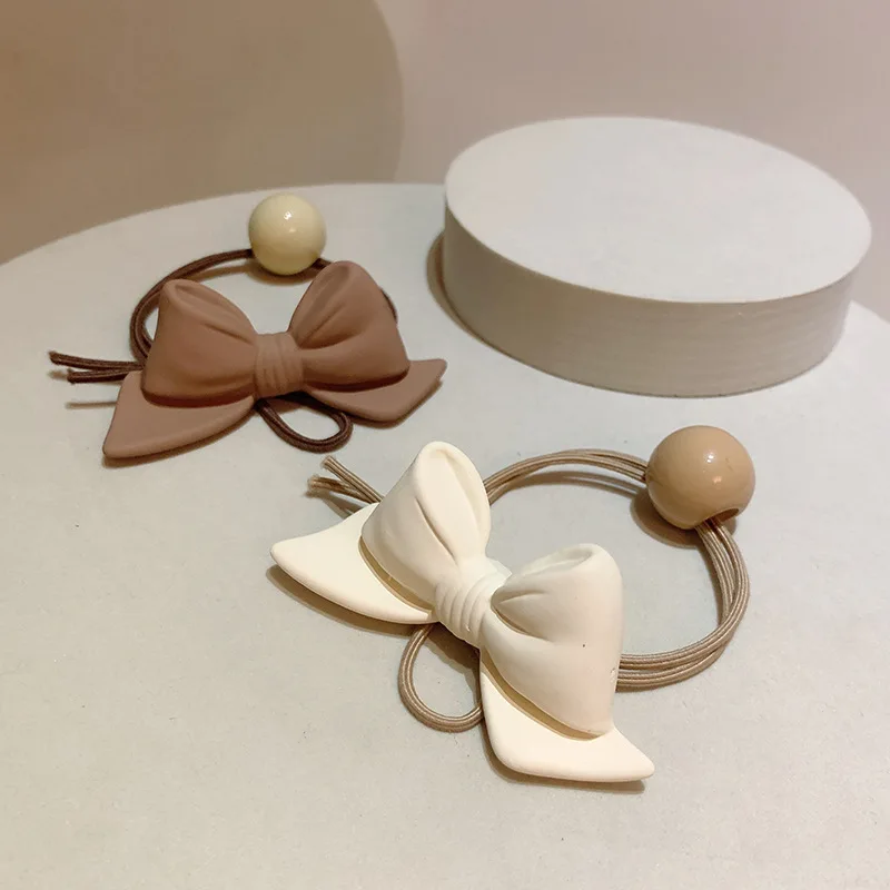 

Woman Bowknot Lovely Hair Ties Women Scrunchies Ball Rubber Band Girls Hair Accessories Ponytail Holders Headwear Ornaments