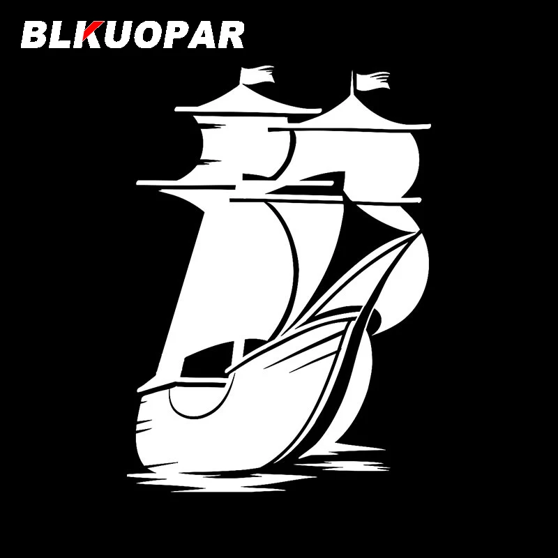 BLKUOPAR Ship Silhouette Car Stickers Die Cut Occlusion Scratch Decals Motorcycle Bumper Decor Vinyl Wrap JDM Decoration | Автомобили и
