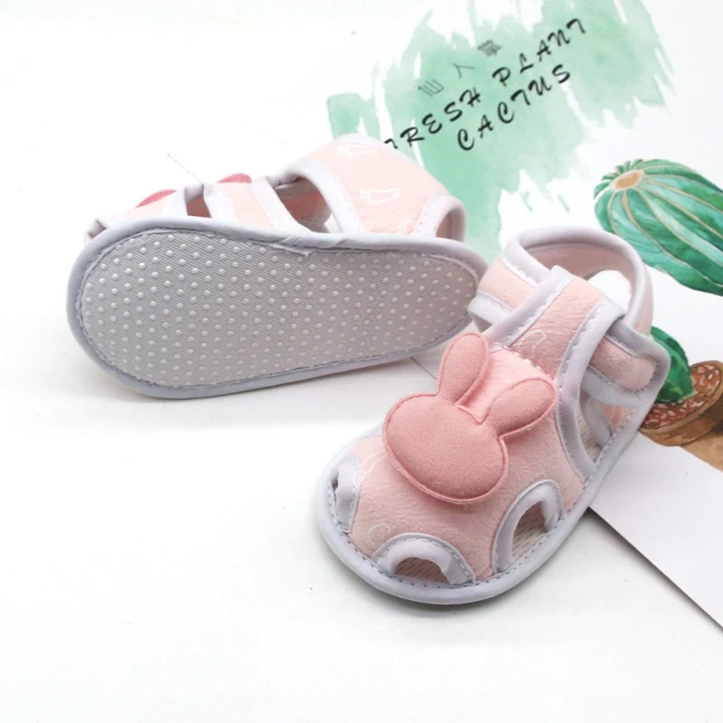 

Summer Baby Shoes Baby Girl Hollow Plaid Soft-Soled Princess crib shoes Rabbit Pattern prewalkers03