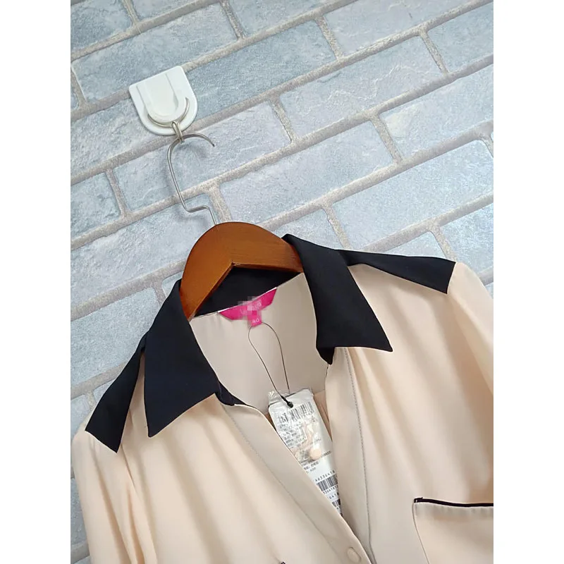 Шифоновые женские блузки рубашки с длинным рукавом осенние офисные OL