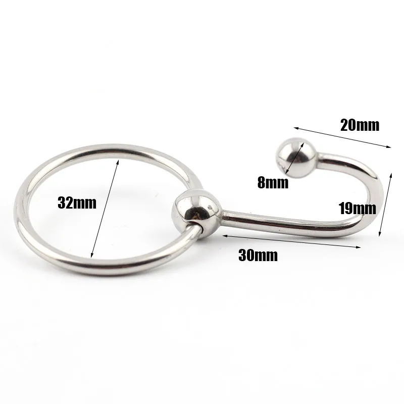 Уретральная пробка для пениса с кольцом-ловушкой головка из безжалостной