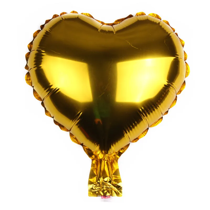 50 шт./лот 10 дюймов в форме сердца воздушные шары из фольги для свадьбы фон