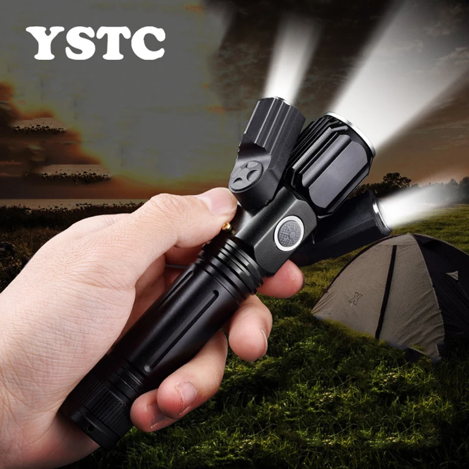 

Led Flashlight Ultra Bright Torch T6 Outdoors Waterproof Zoomable Rechargeable 18650 Battery Flashlights Hiking Bicycle Light