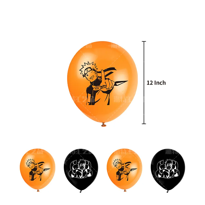 Globos de Naruto Uzumaki de superh&eacute;roes para ni&ntilde;os, pancarta de Feliz cumplea&ntilde;os de Uchiha Sasuke, Decoraci&oacute;n de Pastel para fiesta de Baby Shower, juguetes para ni&ntilde;os, 1 Juego-1