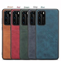 luxury premium pu leathe phone case for huawei p40 p30pro p40pro with kickstand pocket card protective back cover