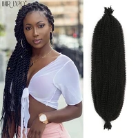 24 pure and ombr marley braids hair crochet afro kinky synthetic braiding hair crochet braids hair extensions bulk black brown