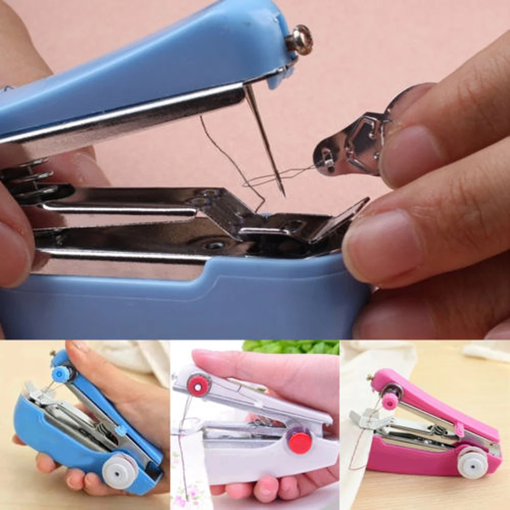 Handheld Sewing Machine Mini Cordless Electric Quick Handy Stitch Fabric Clothing Kids Cloth Portable | Дом и сад