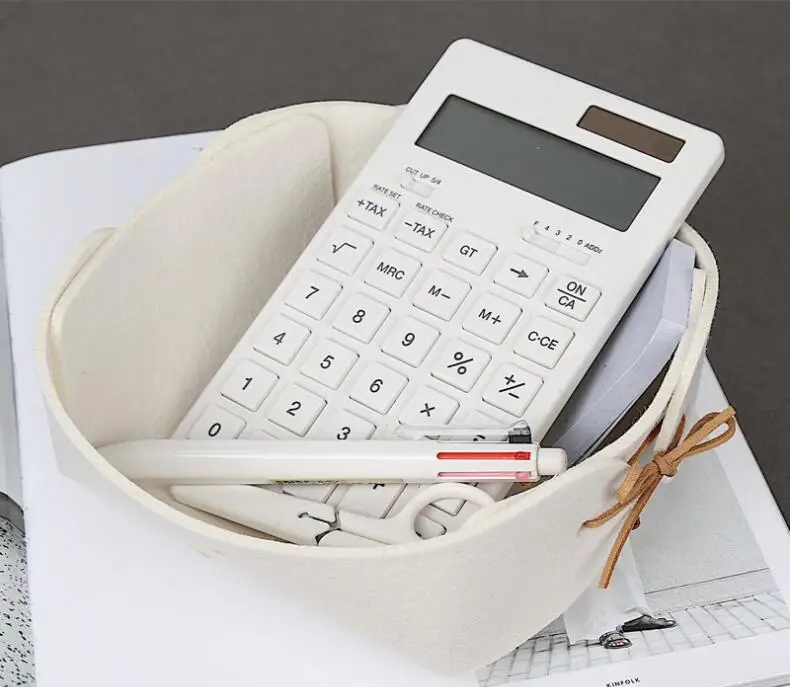 NEW Useful Hallway Entrance key Small Storage Box Nordic Felt Basket Candy Color DIY Foldable Office Desk Home Supplies