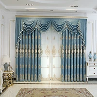 2022 european style light luxury noble lightning tattoo flower curtains for living room bedroom blackout curtains customization