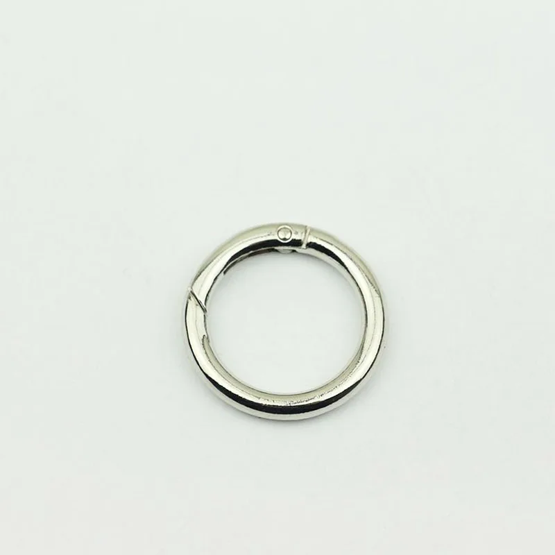 20Pcs 25mm Spring Alloy Metal D O Ring Bags Belt Strap Dog Chain Round Openable Buckles DIY Snap Clasps Clip Bag Accessories
