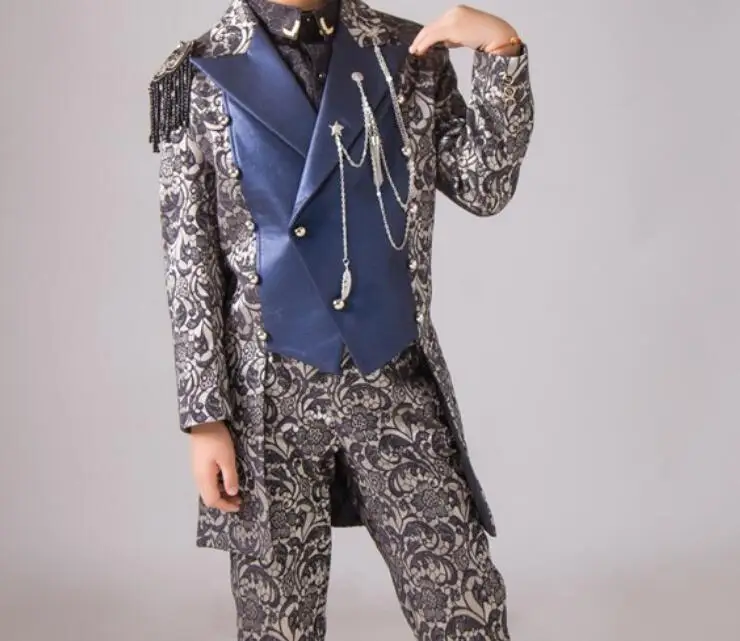 

S-5XL Hot / Spring Men's New Fashion Personality High-end custom men and women models catwalk performance show set