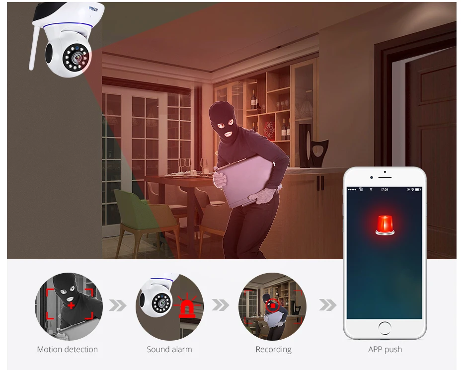 KERUI, 720 P, 1080 P, Мини, для помещений, беспроводная, Wifi, ip-камера, домашняя, CCTV, камера наблюдения, 1MP, 2MP, Tuya, умная жизнь, ночное видение