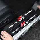 4 шт. автомобиль Стикеры s для Audi Q5 полосы и устойчивая к царапинам порога протектор из углеродистого волокна от порога защитный бамперный постельный пленка Стикеры