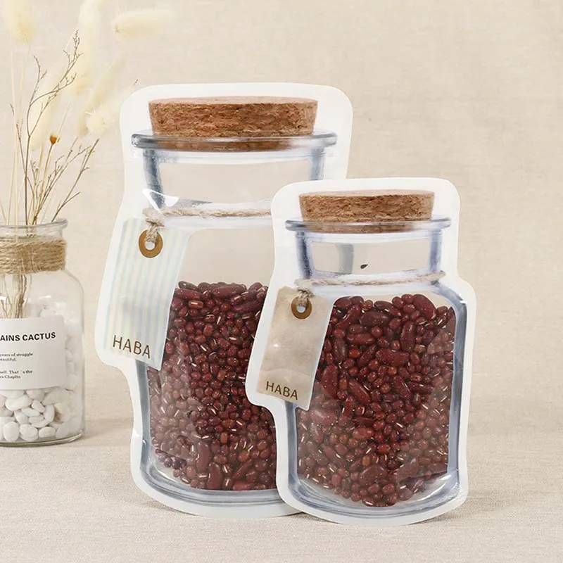 10 шт. многоразовые стеклянная банка с завинчивающейся крышкой бутылок сумки