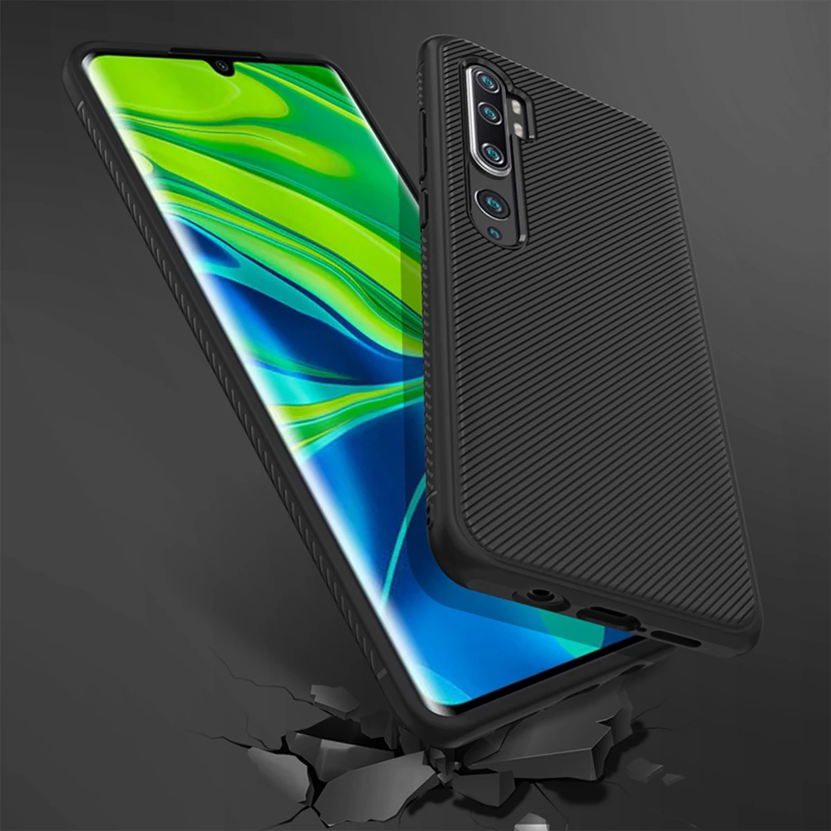 Для Xiaomi Mi CC9 Pro чехол силиконовая текстура углеродное волокно против царапин Противоскользящий Мягкий ТПУ чехол для Xiaomi Mi Note 10 чехол тонкий