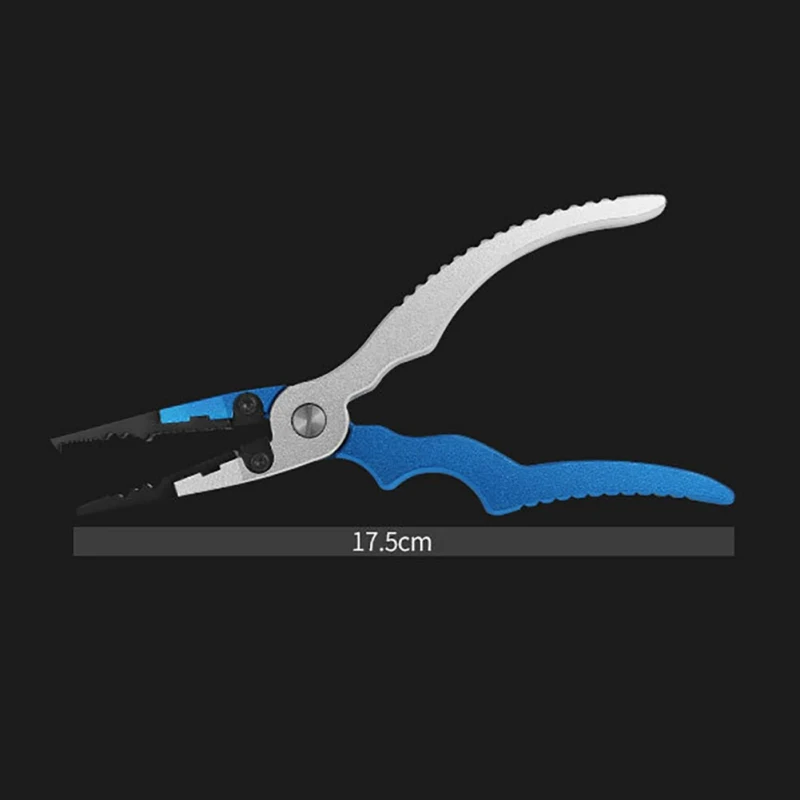 

Aluminum Alloy Fishing Pliers Split Ring Cutters Fishing Holder Tackle with Sheath & Retractable Tether Combo Hooks Remover New