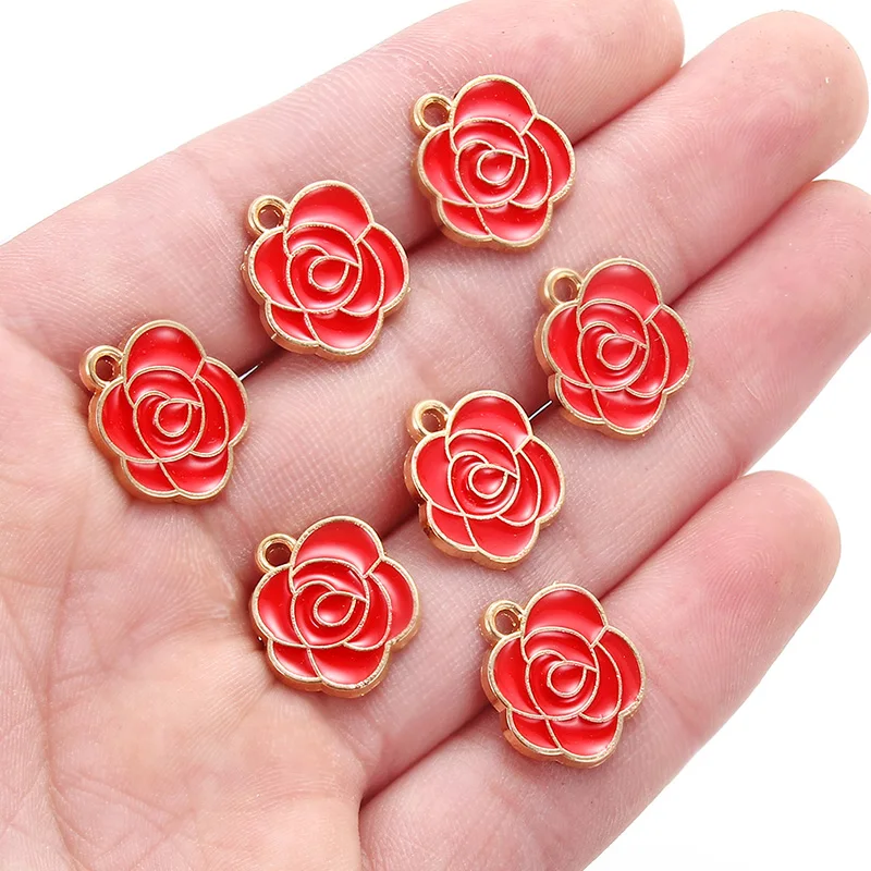 10 шт. эмалированные золотистые серьги из сплава|Шармы| |