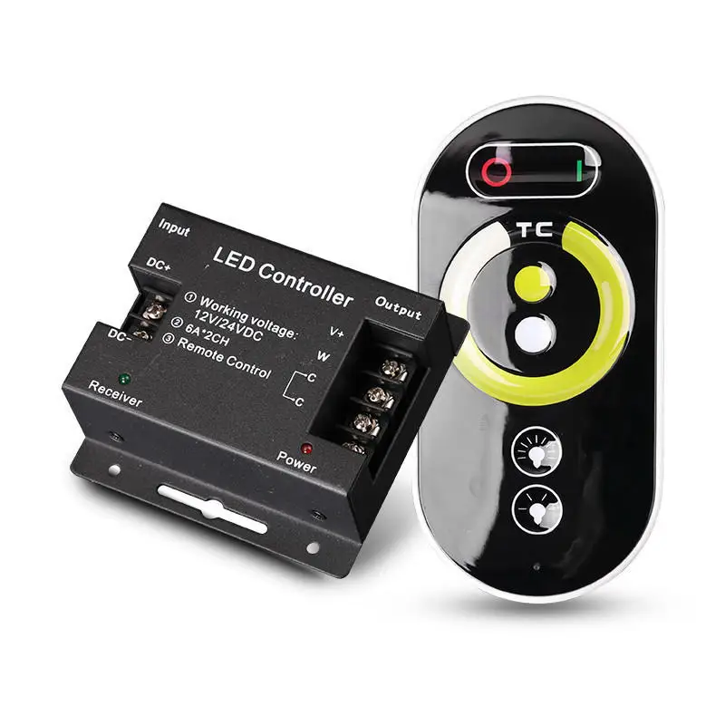 DC12-24V 6A 2CH светодиодный RF сенсорный диммер пульт дистанционного управления для 5050