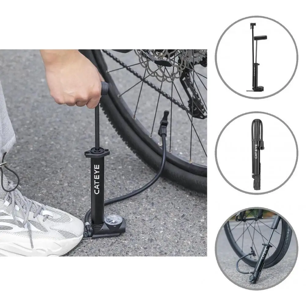 Прочный манометр из алюминиевого сплава велосипедный ножной насос удобный