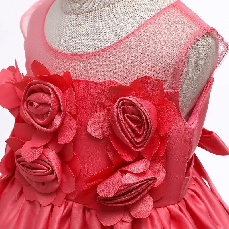 

Baby Girls Dress 2021 Summer Cute Appliques Baby Princess Birthday Party Mesh Dresses Costume Toddler Infant Kids Clothing