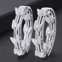 kellybola full buterfly sweet romantic hoop earrings for women bridal wedding engagement anniversary jewelry trendy accessories
