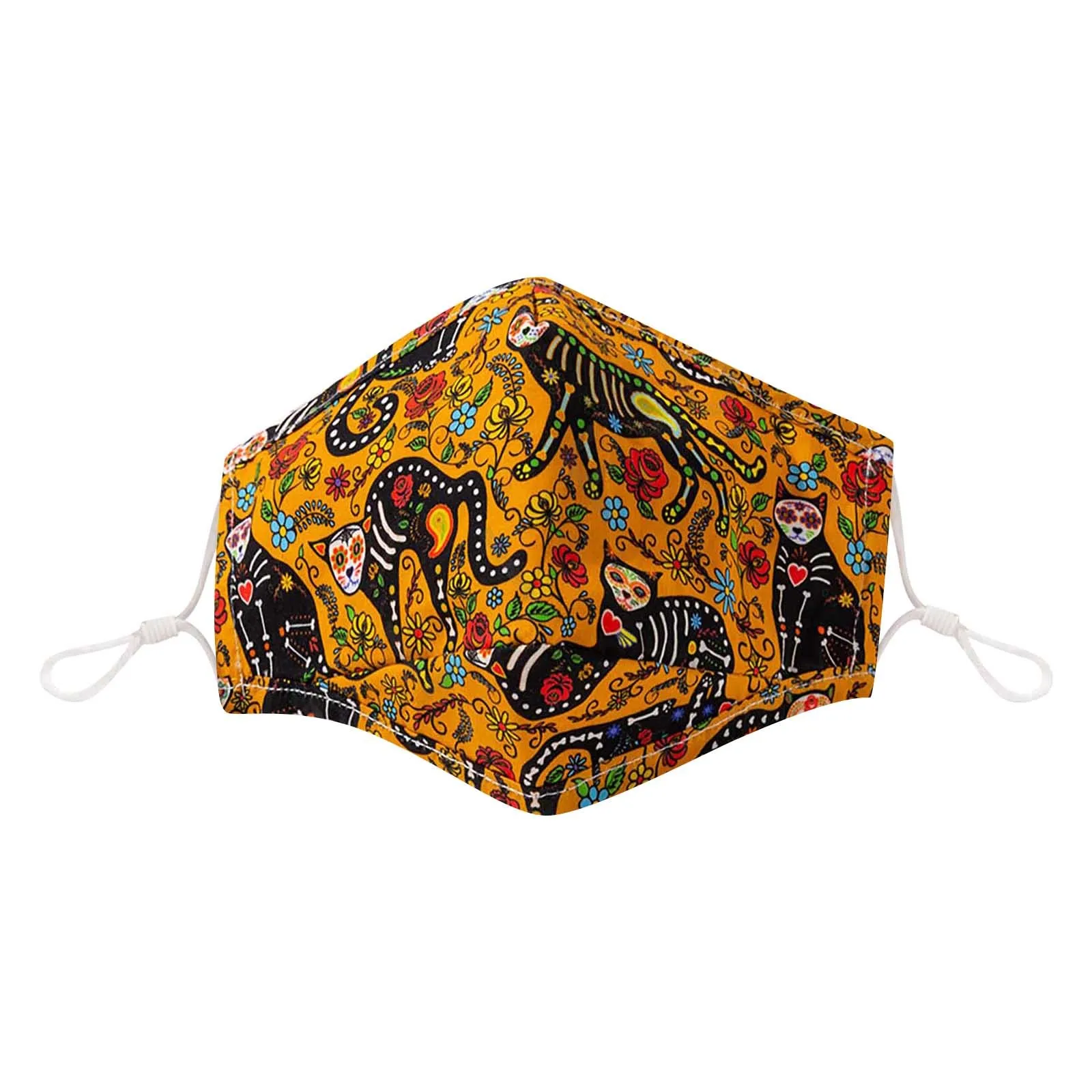 Многоразовые маски для женщин однотонные Хэллоуина косплей волнистая Маска лица