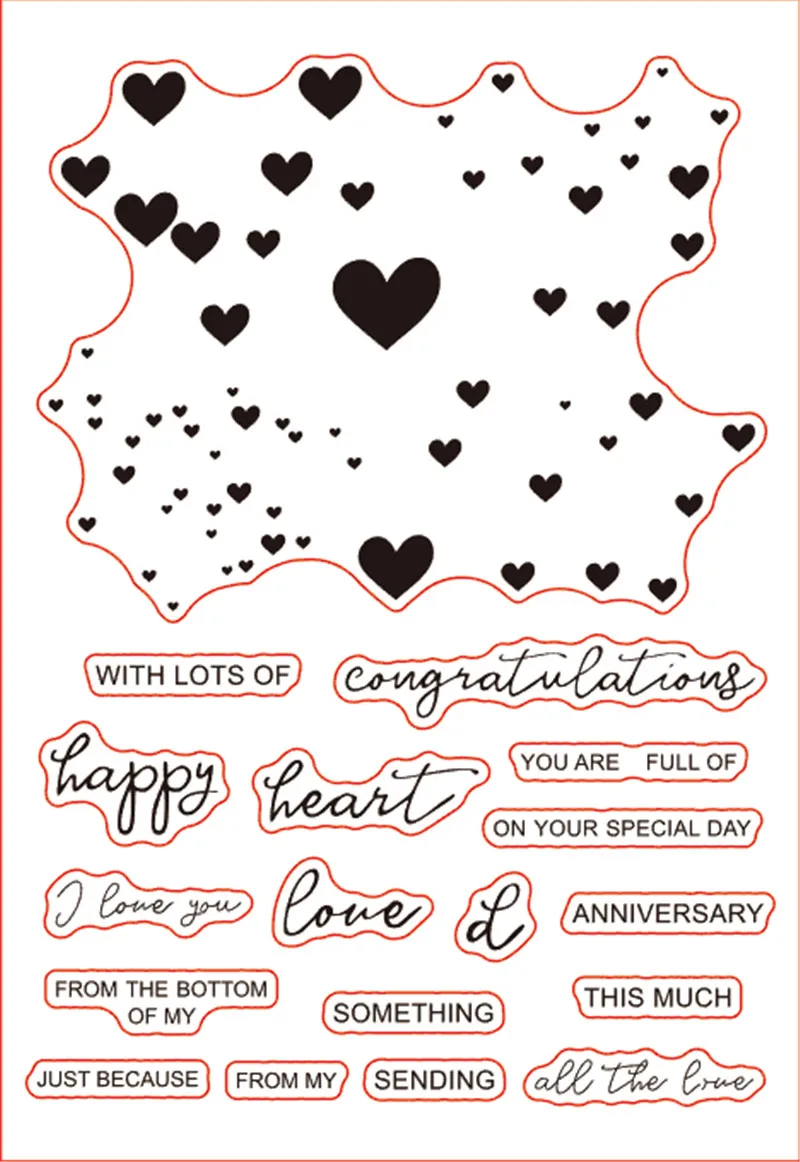 

Черные маленькие прозрачные штампы 11x16, силиконовые уплотнения для самостоятельного скрапбукинга, фотоальбома, изготовления открыток