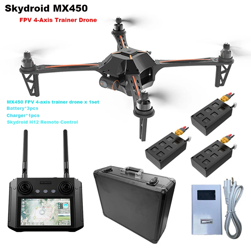 

Skydroid MX450 FPV 4-осевой тренировочный Дрон RTF автоматический возврат Дрон T10 H12 дистанционное управление радиоуправляемая модель FPV гоночного др...
